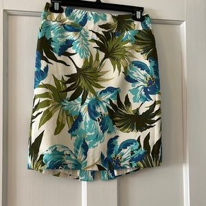 Anne Taylor Loft Petites Multi flowered Skirt